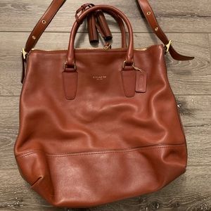 Coach shoulder tote leather authentic
